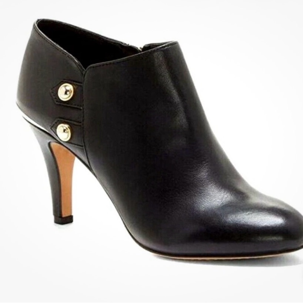 Vince Black Leather Ankle Booties